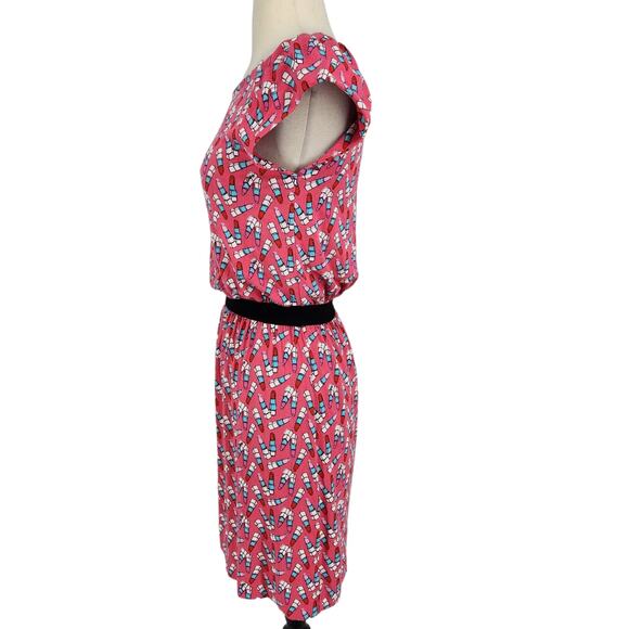 Lilly Pulitzer Laney Mini Dress in Novelty Kissy Lipstick Pink Print - Picture 6 of 8